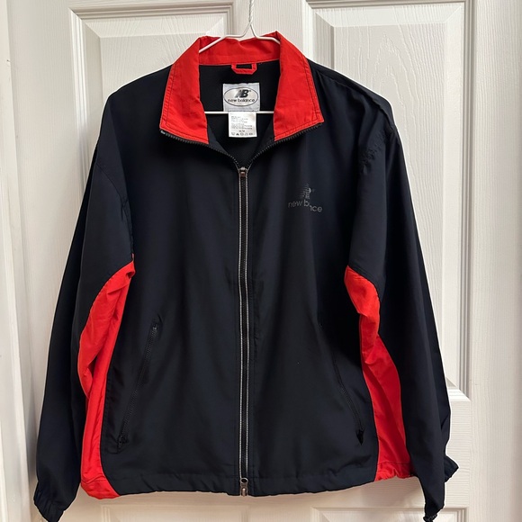 New Balance Jackets & Blazers - New Balance Black and Red Windbreaker Jacket